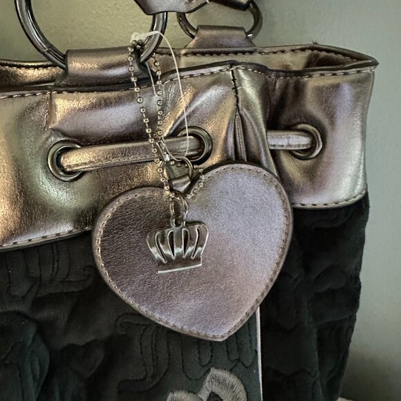 Juicy Couture Daydreamer 'Vintage Dreams' Tote Bag Black Liquorice/ Gunmetal NWT - Picture 3 of 11